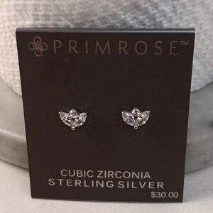 Primrose Sterling Silver Cubic Zirconia Earrings